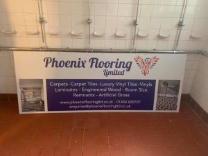 Phoenix Flooring Limited, Bristol sign at Little Stoke FC