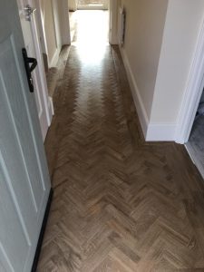 Parquet LVT Flooring Hallway at Brizen Park, Cheltenham - HALL FLOORING IDEAS