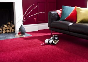 Colourful carpet colour red