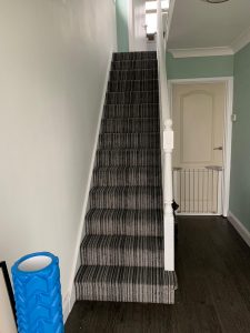 Lifestyle Striped Carpet Stairs