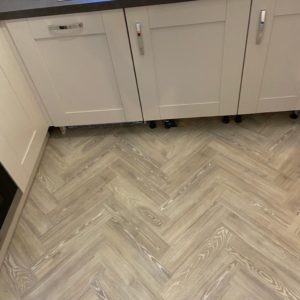 Amtico LVT laid Herringbone at Linden Homes Thornbury