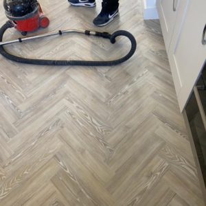 Amtico LVT laid Herringbone at Linden Homes Thornbury