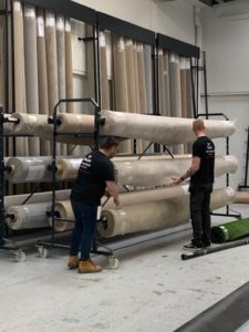 Roll stock carpets at our Thornbury, Bristol Showroom