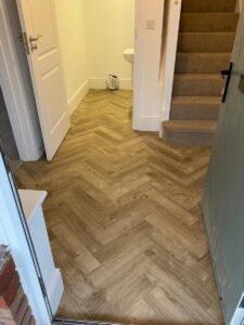 LVT laid Herringbone style