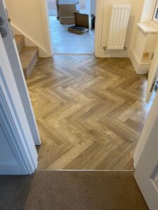 LVT laid Herringbone style - Hallway