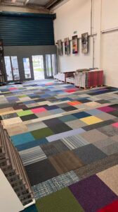 Carpet Tiles at our Carpet and Flooring Showroom Thornbury, Bristol supplied by Interface