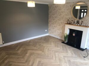 BRAMPTON CHASE HERRINGBONE LVT SUPPLIED AND FITTED BY PHOENIX FLOORING LTD, THORNBURY BRISTOL