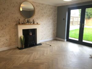 BRAMPTON CHASE HERRINGBONE LVT SUPPLIED AND FITTED BY PHOENIX FLOORING LTD, THORNBURY BRISTOL