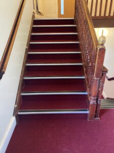Tockington Manor School Contract Cord Commercial carpet colour Cherry
