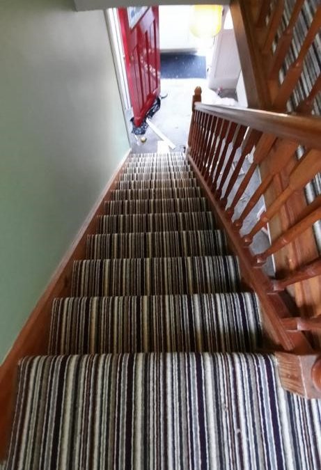 Cheltenham Stripe Carpet Blue
