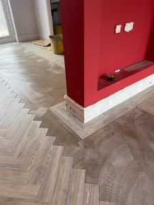 Redrow Homes - Marketing Suite - The Alders, Stonehouse - start of new flooring