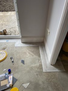 Redrow Homes - Marketing Suite - The Alders, Stonehouse - start of new flooring