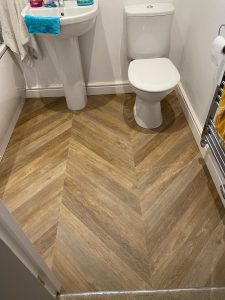 Novilon Vinyl Chevron pattern - 5743 - Bathroom