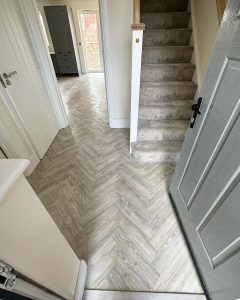 Amtico LVT Flooring and Cormar Carpets supplied and fitted on this beautiful site in Lisvane.