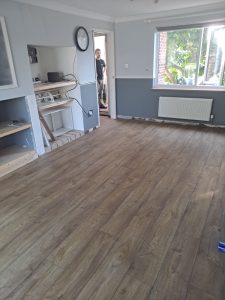 Quick-Step LVT colour Picnic Oak Warm Natural supplied and fitted in Berkeley, South Gloucestershire