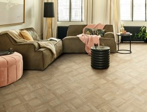 Forest Cushion Vinyl Basketweave style