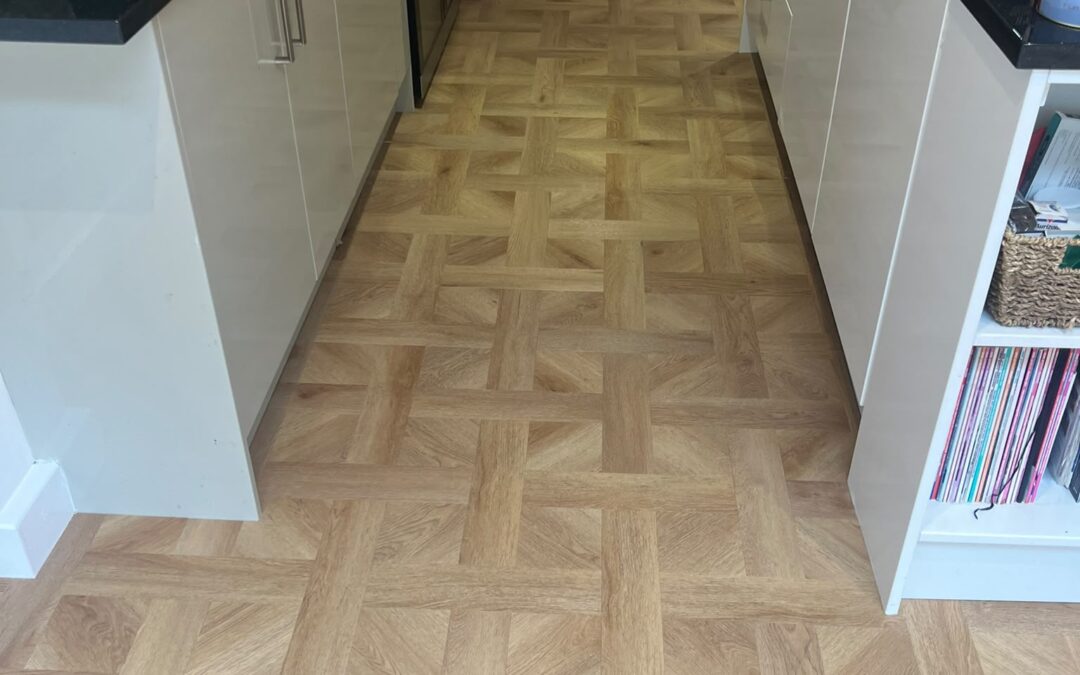 Basket Weave LVT Summer Oak